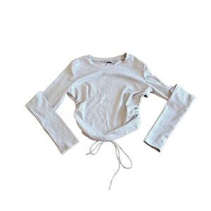 Beige botany juniors Sz S pale brown open back top